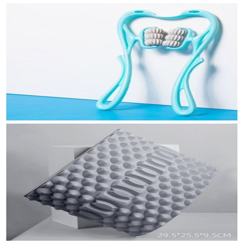 Wbs Multifunctional Manual Six-wheel Neck Massager Massage Relieve Roller Massage Tool