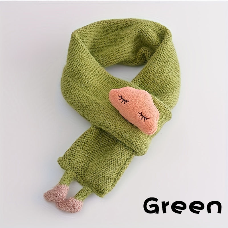 Web Based Children's Scarf, Girls Warm Knitted Scarf, Cute Cloud Neck Scarf For Autumn And Winter Kids Scarf Soft Warm Knit Neck Warmer Winter Classic Scarf For Boys Girls