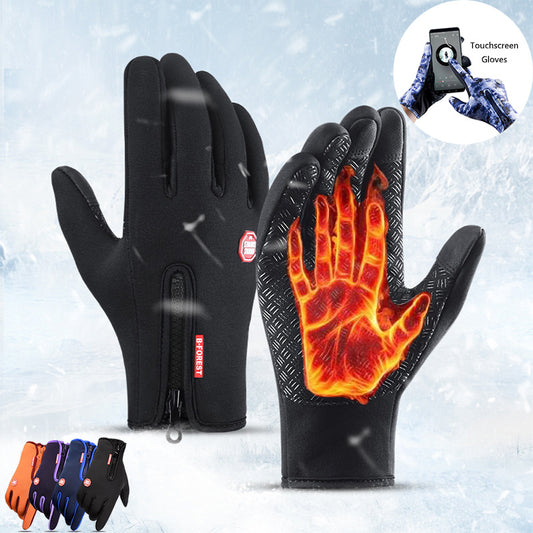 Webased Winter Gloves Touch Screen Riding Motorcycle Sliding Waterproof Sports Gloves With Fleece