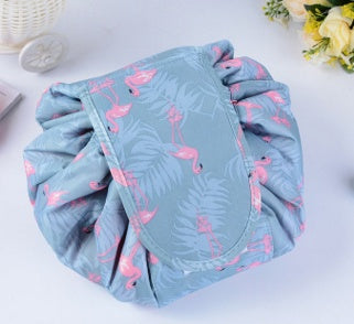 Web Based  Animal Printing Large Capacity Drawstring Lazy Cosmetic Storage Bag