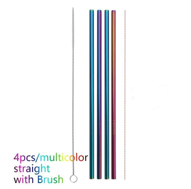 Web Based Colourful Reusable Stainless Steel Straws