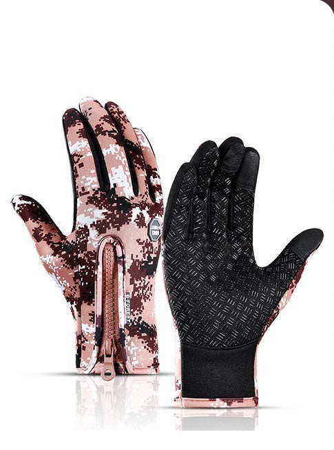 Webased Winter Gloves Touch Screen Riding Motorcycle Sliding Waterproof Sports Gloves With Fleece