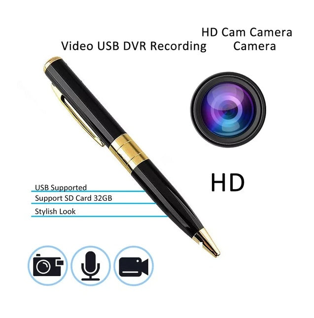 Web Based Pen Camera Cam Mini Hidden Pocket Audio Video Recorder DVR Security 1080P HD USA