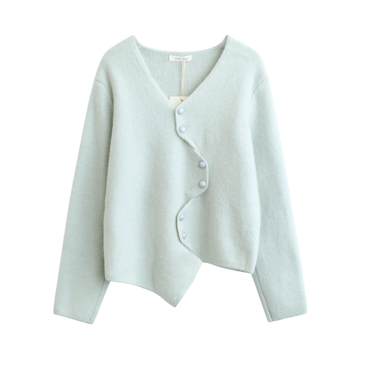 Web Based Irregular V Collar Womens Knitwear Sweater, Fuzzy Sweater, Loose Knit Fuzzy Women's Outerwear, Hand Knit Ribbed Cardigan, Spring Clothing