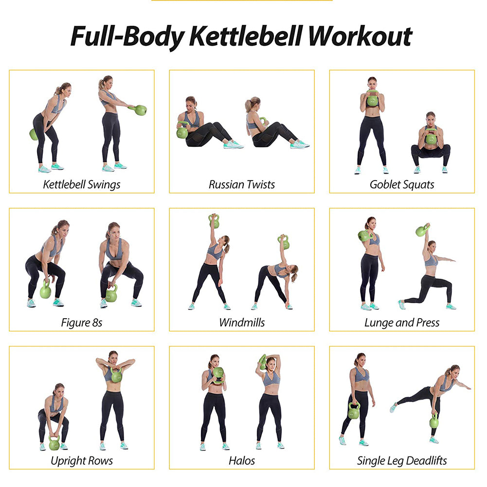 Web Based 5lbs Kettlebell Set, Strength Training Kettlebells Weight Set For Women, Vinyl Coated Kettle Bell For Home Gym Workout Weight Lifting Equipment, Comfortable Grip Wide Handle Weights