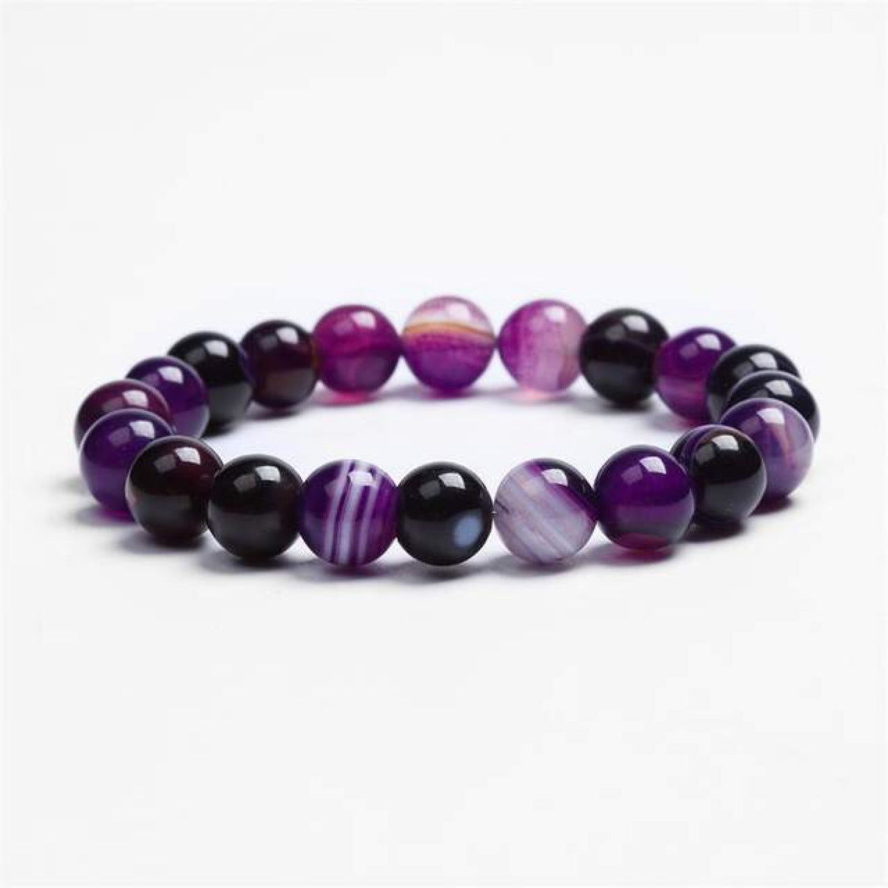 Wbs Bracelet En Pierre Naturelle Violet Pour Femme