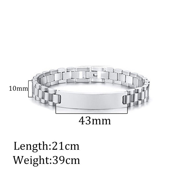 Web Based Custom Laser Engraved Bracelets Personalized Bracelet Engravable Stainless Steel Jewelry Gifts