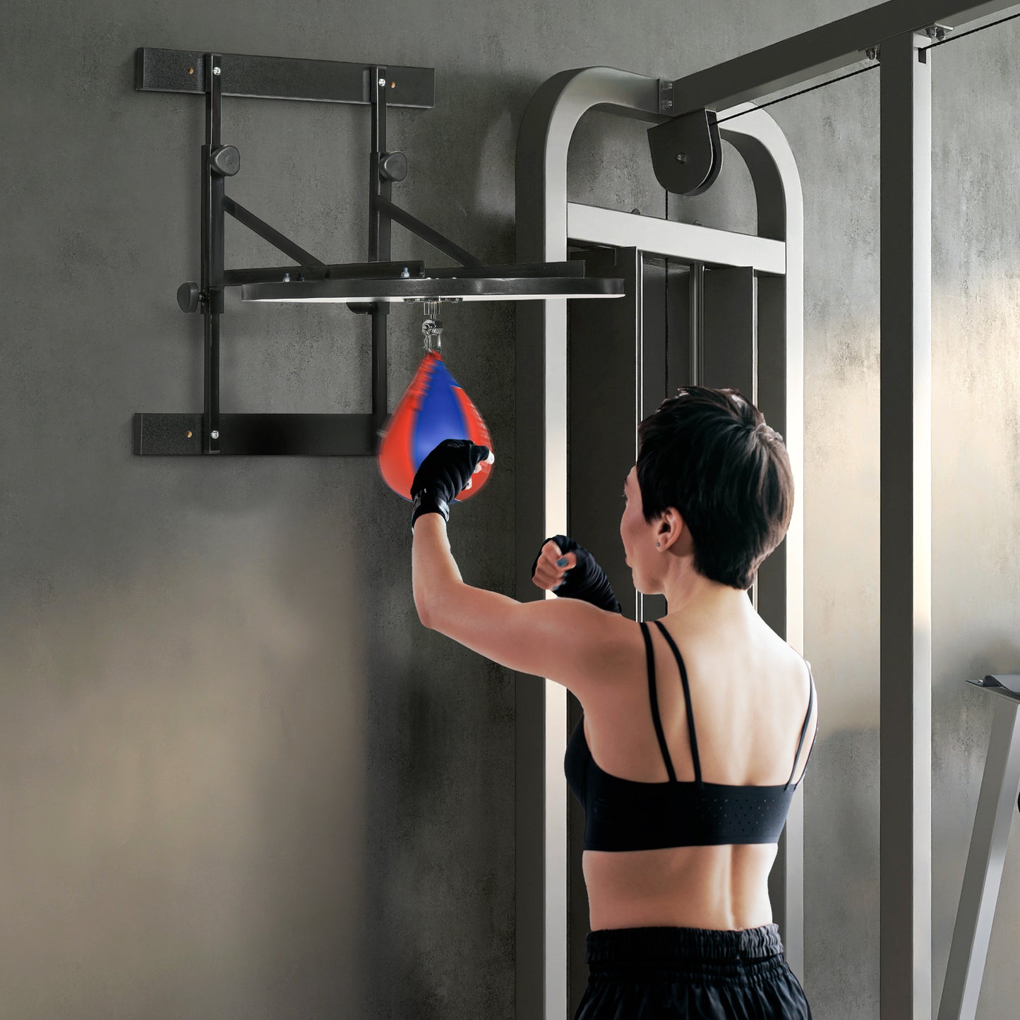 Web Based Adjustable Speed Bag Platform, Wall Mounted Speed Bags for Boxing, with 360-Degree Swivel and 10'' Speedbag