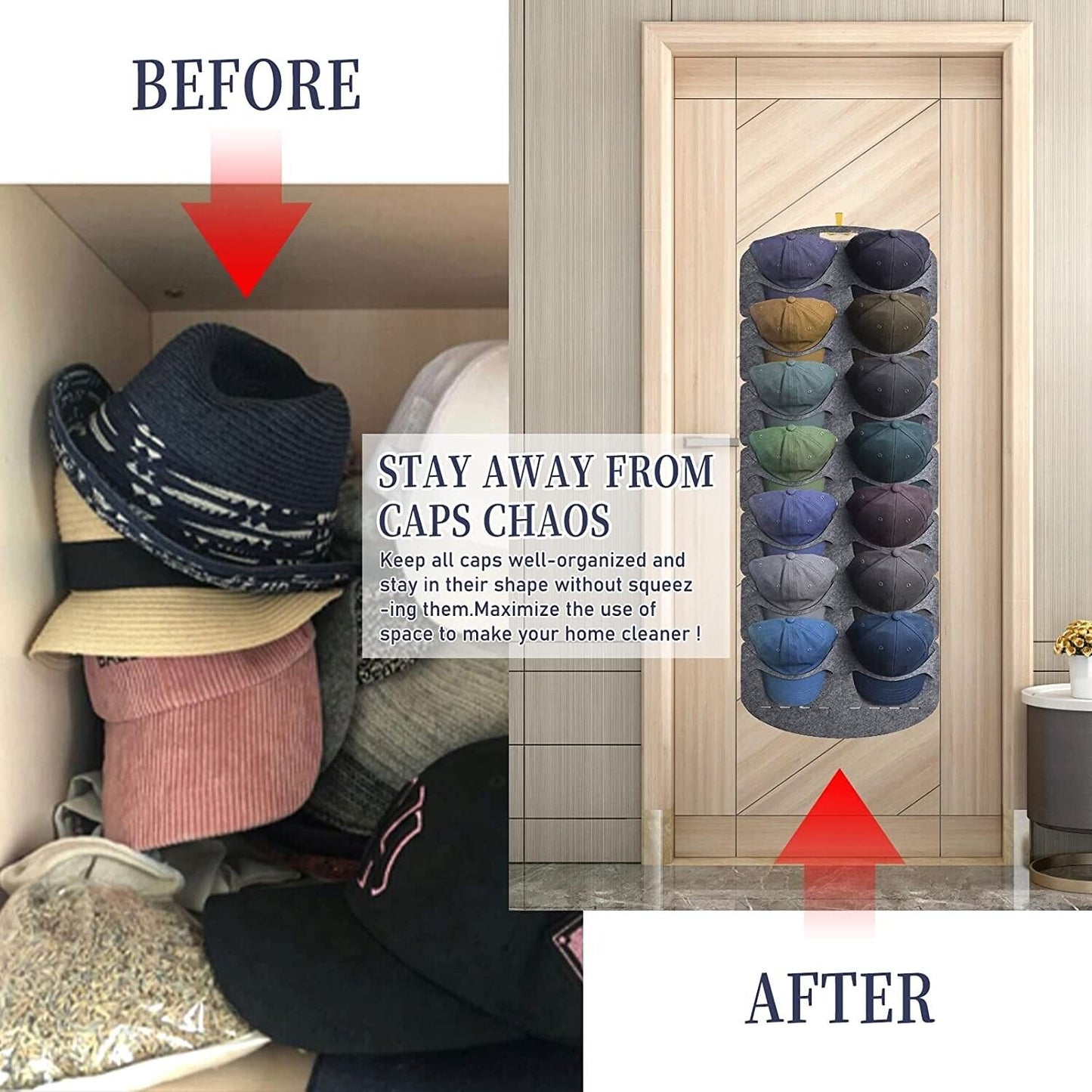 Web Based Hat Rack Organizer Baseball Holder Storage Cap Hanger Door Wall Coat Caps Stands