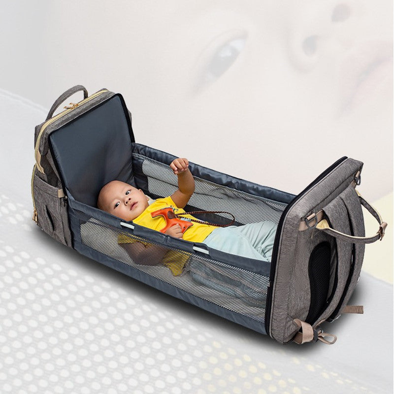 Web Based USB Charging Version Mommy Bed Backpack Folding Large Capacity Multi-function
