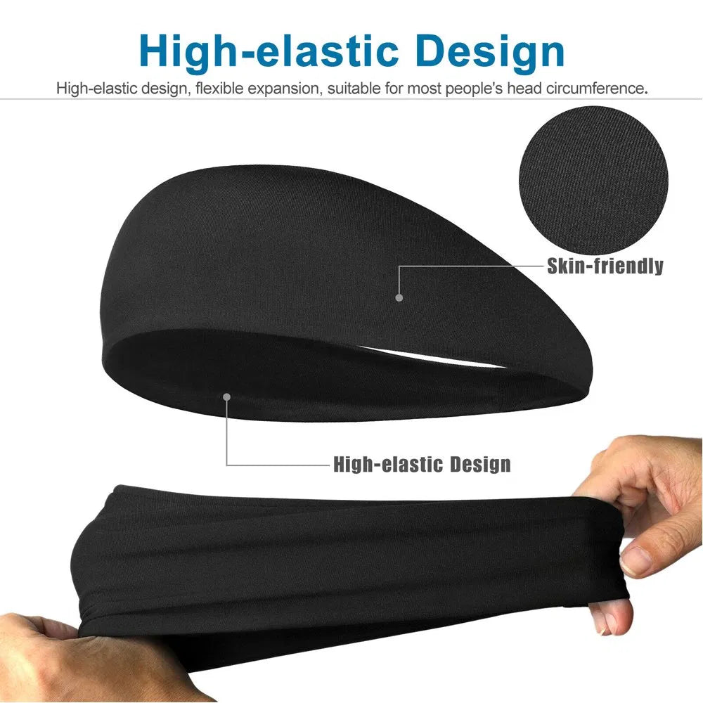 Web Based 3x Mens Women Sweat Sweatband Headband Stretch Sports Head Band Yoga Gym Running