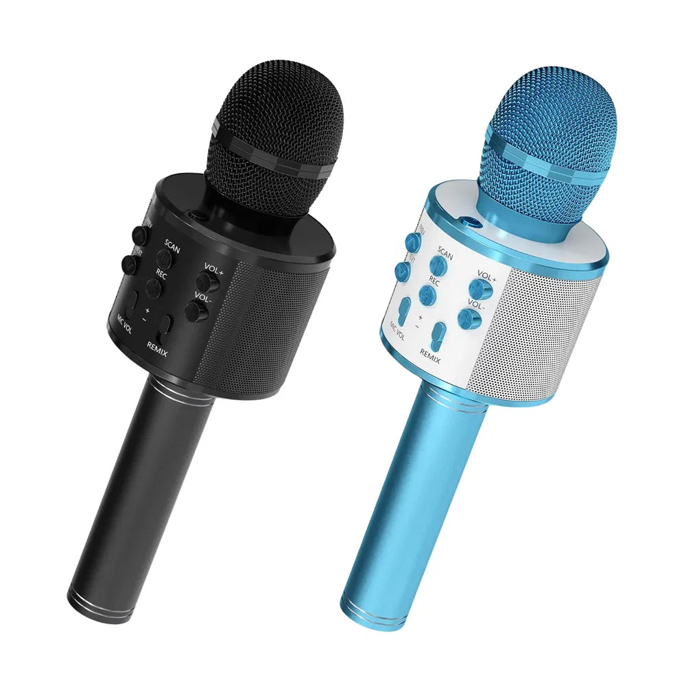Web Based 5 Core Microphone Wireless Karaoke Mic With Speaker 3 In 1 Portable Bluetooth Microfono Inalambrico