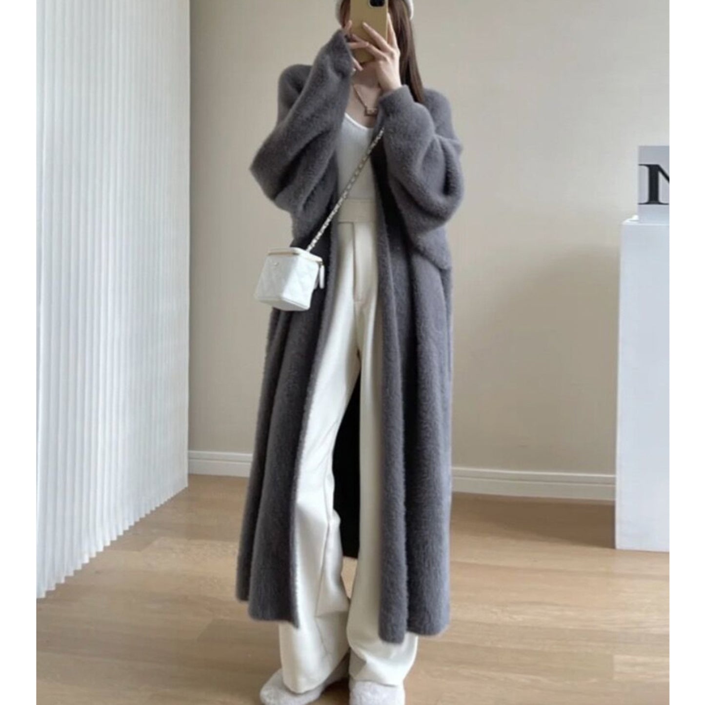 Web Based Soft Long Cardigan Coat, Trendy Leisure Warm Sweater, Basic Cozy Soft Daily Outfit, Office Wear Sweater, Cozy Knitted Retro Outfit