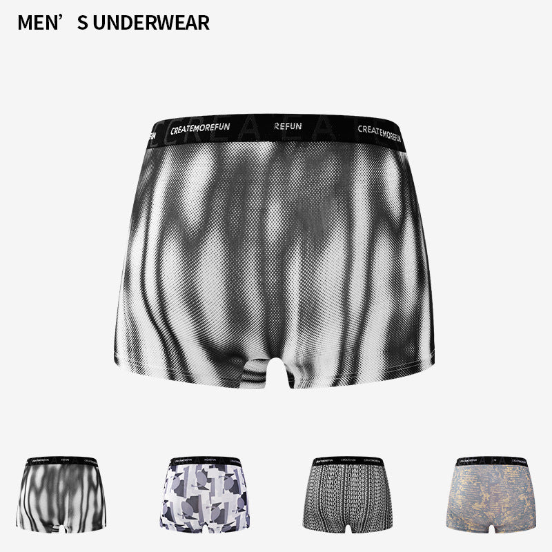 Webbased Men's Underwear Plus-sized Skin-friendly Four-corner Us Size Plus Size Breathable