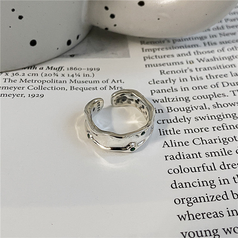 Web Based Women's Simple Sterling Silver Vintage Statement Ring