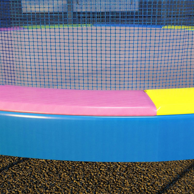 Web Based 14FT Trampoline Spring Cover, Safety Trampoline Pad Replacement, Waterproof And Tear Resistant, All Weather Trampoline Accessories, Multi Color