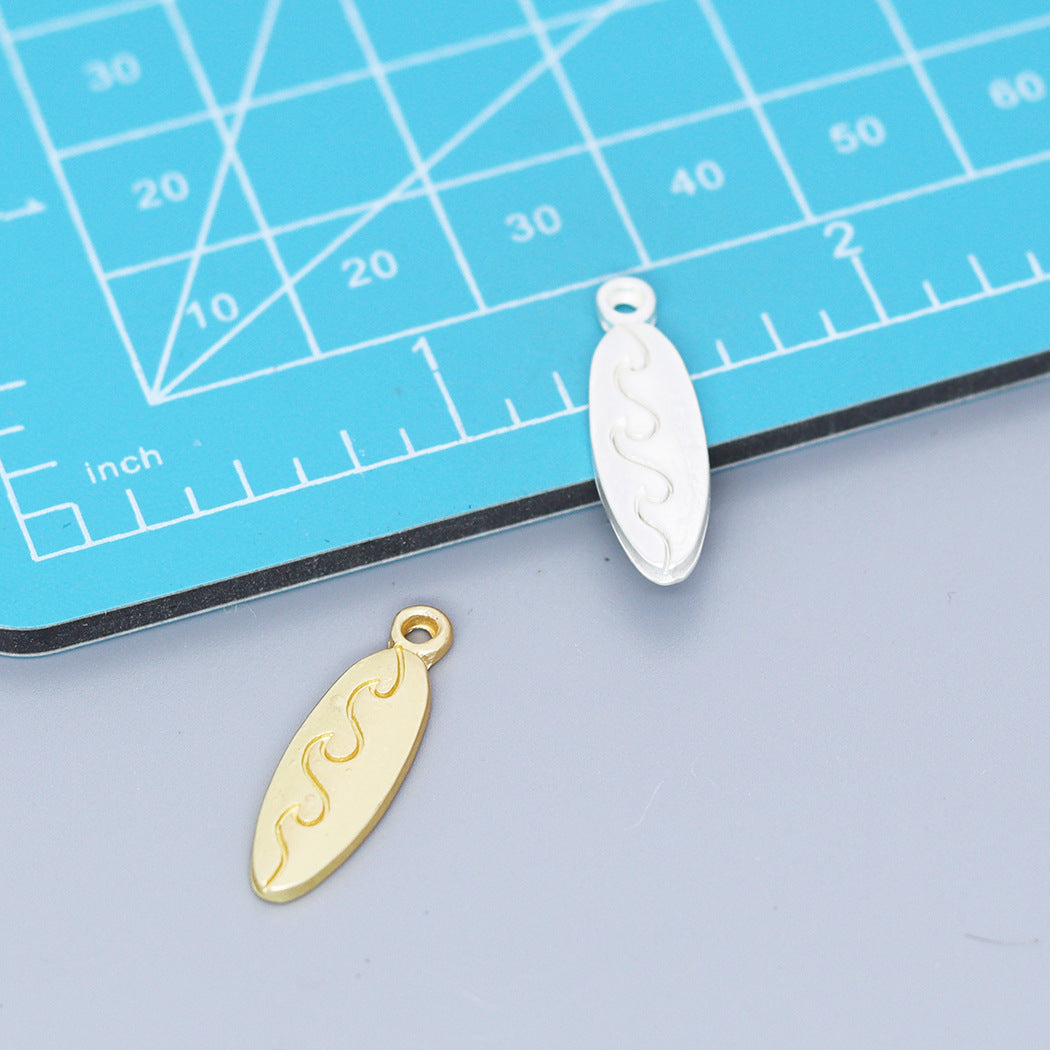 Web Based Alloy Surfboard Charm Necklace Earrings
