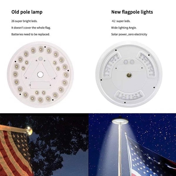 Web Based Solar Flagpole Light Strip Hook For Tent Camping