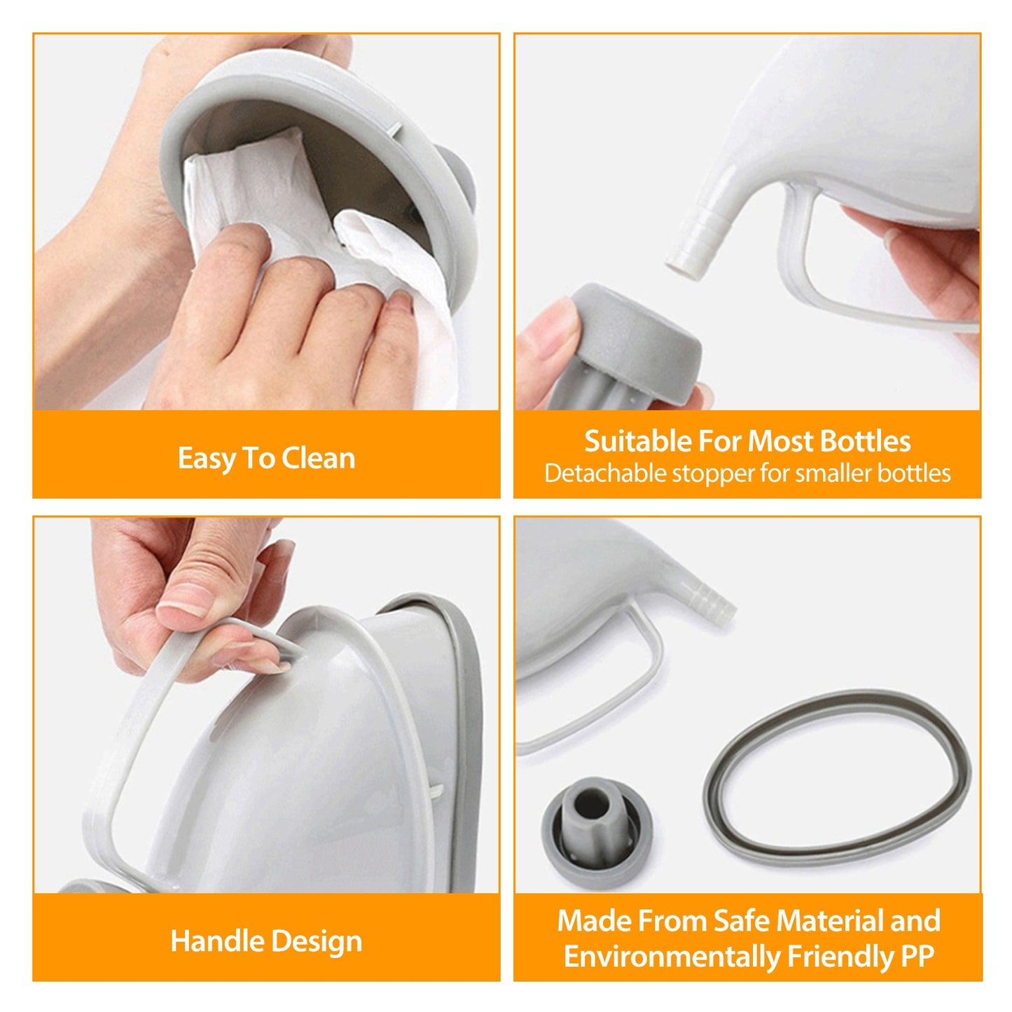 Web Based Unisex Potty Pee Funnel Emergency Urinal Device Portable Male Female Toilet For Car Camping Travel Outdoor