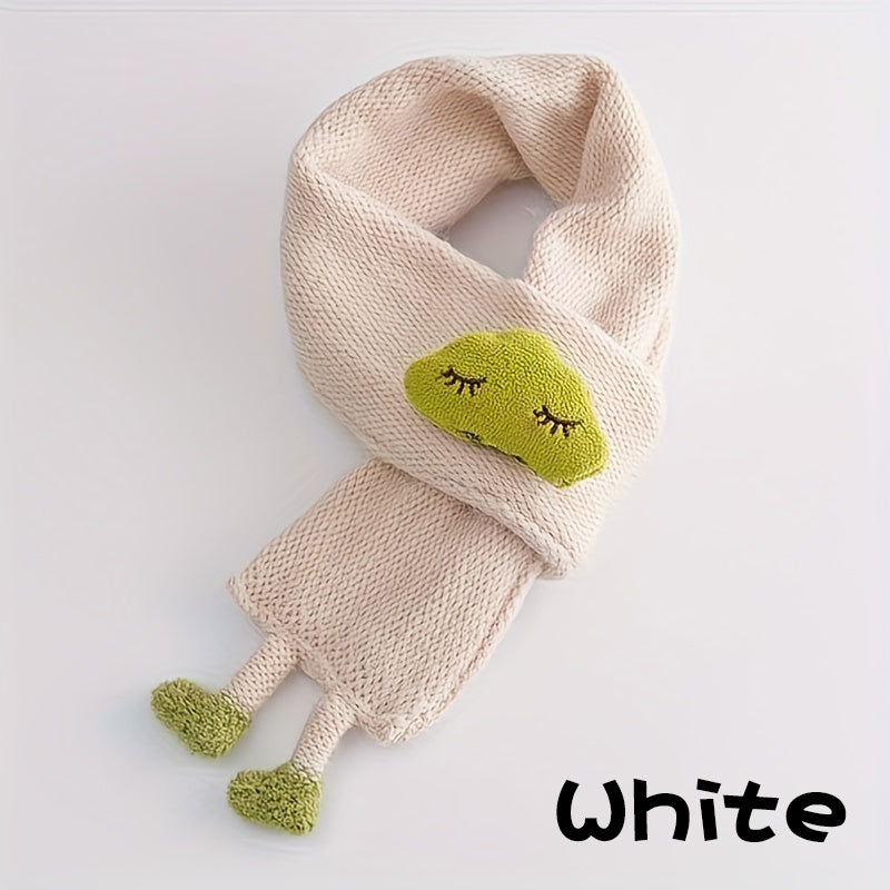 Web Based Children's Scarf, Girls Warm Knitted Scarf, Cute Cloud Neck Scarf For Autumn And Winter Kids Scarf Soft Warm Knit Neck Warmer Winter Classic Scarf For Boys Girls