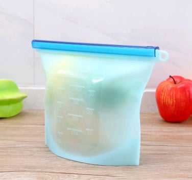 Web Based Silicone fresh-keeping bag vacuum sealed bag food  storage bag refrigerator food fruit storage bag