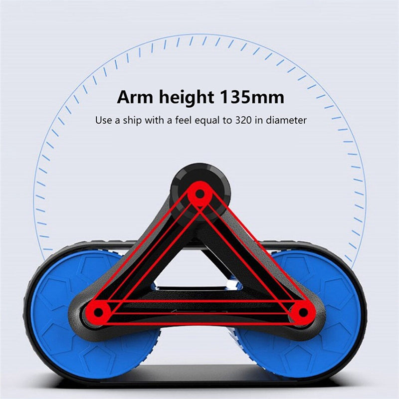 Webbased Double Wheel Abdominal Exerciser Women Men Automatic Rebound Ab Wheel Roller Waist Trainer Gym Sports Home Exercise Devices