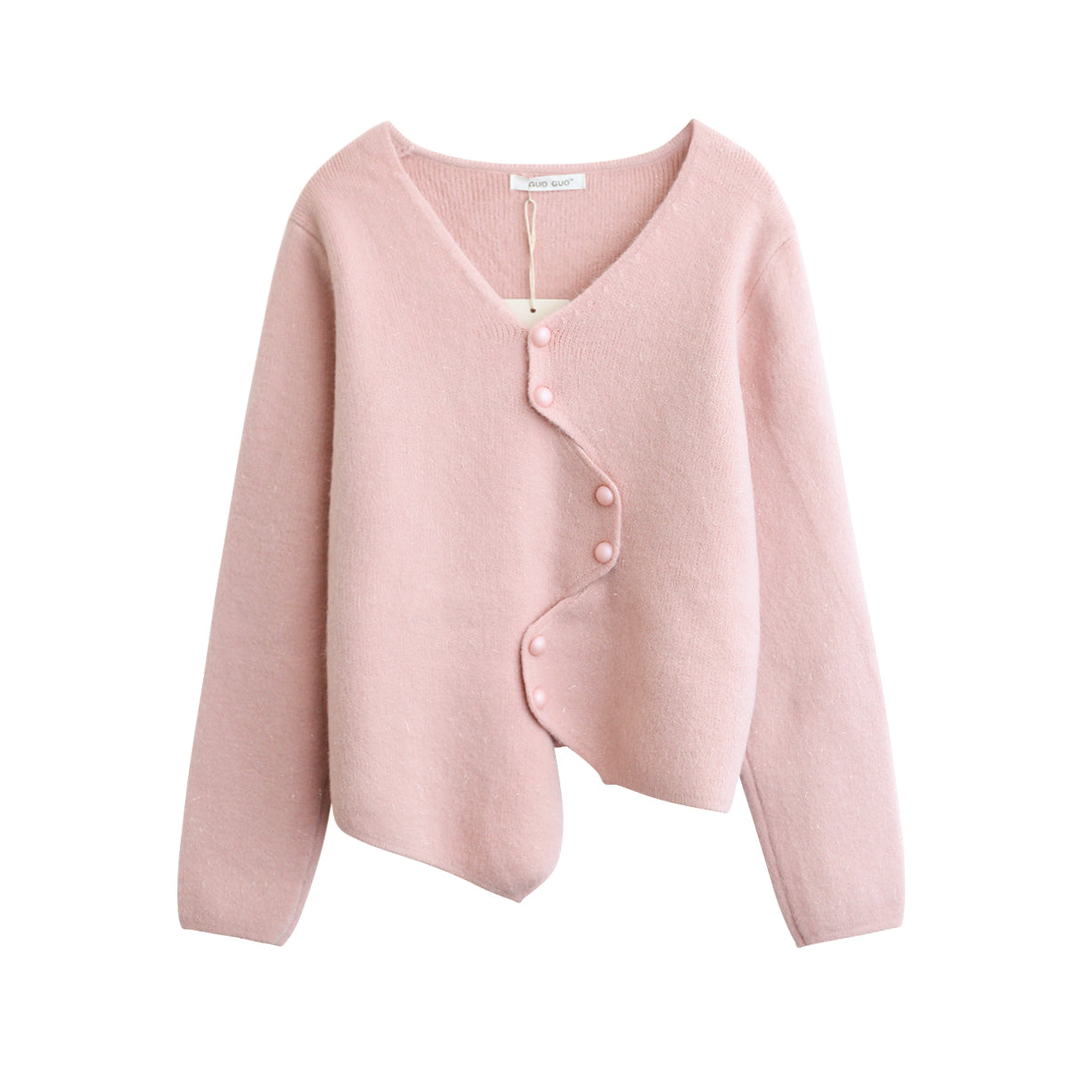Web Based Irregular V Collar Womens Knitwear Sweater, Fuzzy Sweater, Loose Knit Fuzzy Women's Outerwear, Hand Knit Ribbed Cardigan, Spring Clothing