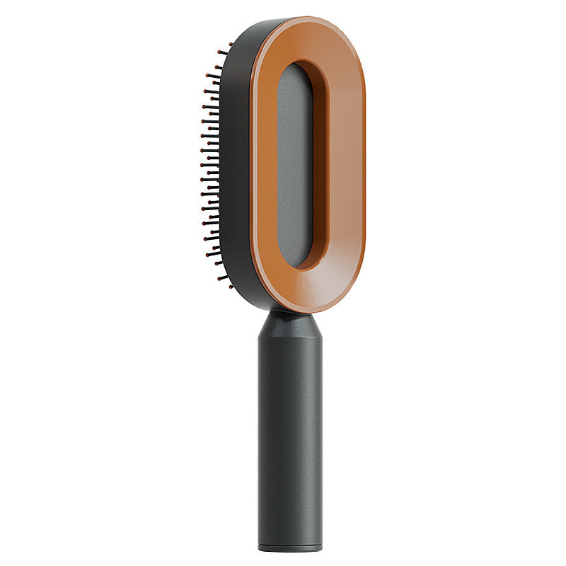 Web Based Self Cleaning Hair Brush For Women One-key Cleaning Hair Loss Airbag Massage Scalp Comb Anti-Static Hairbrush