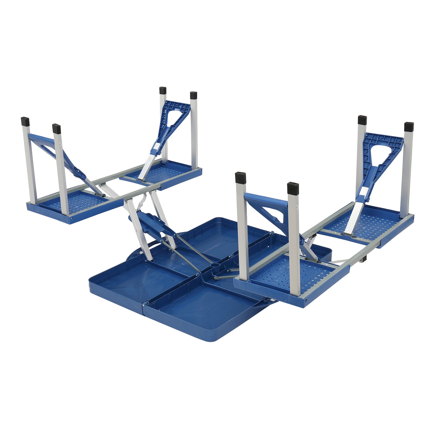 Web Based 135.5x83x65.5cm Plastic Tables And Chairs 50kg Blue Camping Tables And Chairs