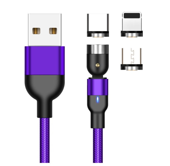 Web Based Essager Rotate Magnetic Cable 360 Degree USB Type C Charging Cable Fast Charging Magnet Charger 540 Rotate Micro Magnetic Cable