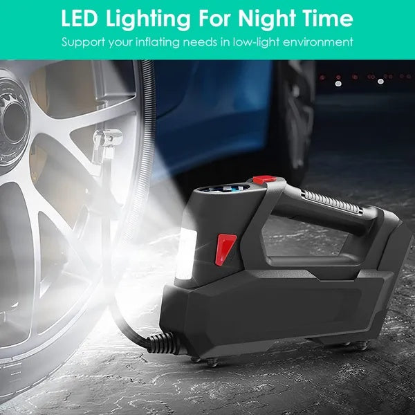 Web Based Portable Tire Inflator 120 PSI Maximum 90W Powered Tire With Digital Display LED Light