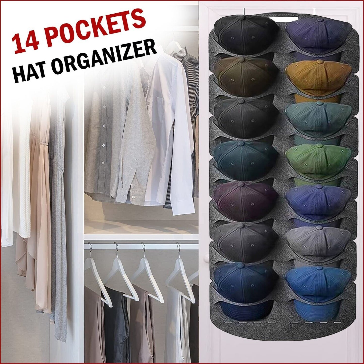 Web Based Hat Rack Organizer Baseball Holder Storage Cap Hanger Door Wall Coat Caps Stands