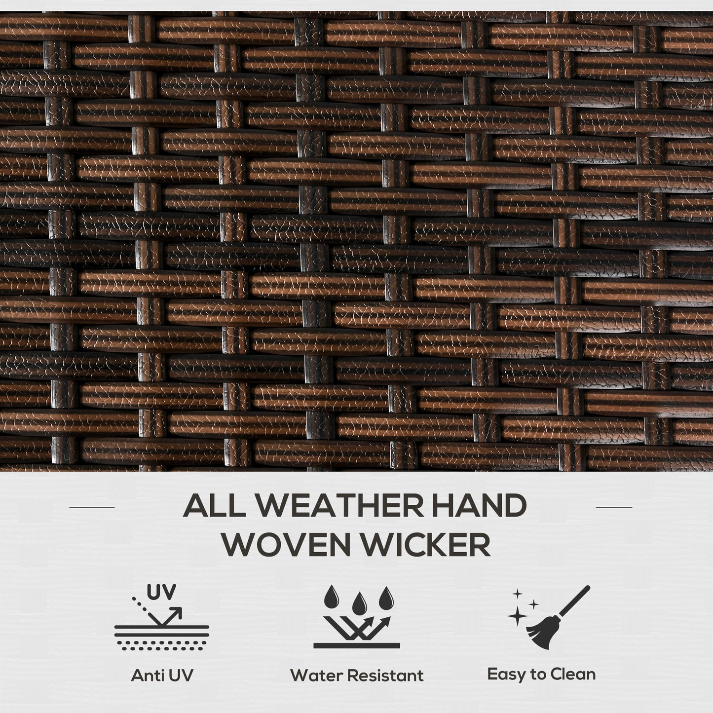 Web Based Outdoor Deck Box & Shoe Storage, PE Rattan Wicker Towel Rack with Liner for Indoor, Outdoor, Patio Furniture Cushions, Pool, Garden Tools, Brown