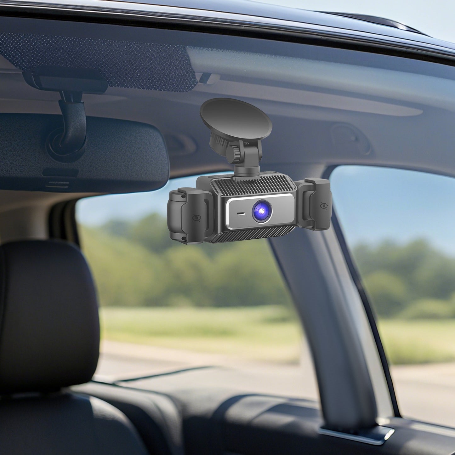 Web Based 4 Channel Car Dash Cam With 128G MMC Card 1080P Front 720P Left Right 480P Rear G-Sensor Parking Monitor Loop Recording Night Vision 360 Degree Surveillance Car Camera