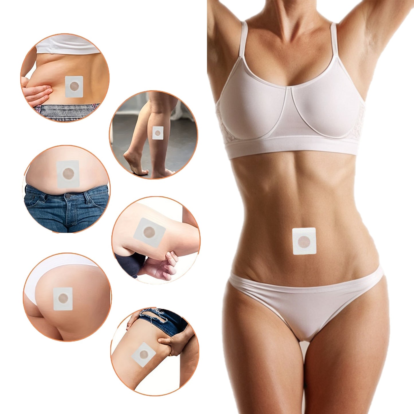 Web Based Navel Belly Button Patch Slimming Patch Abdomen Magnetic Detox Sticker