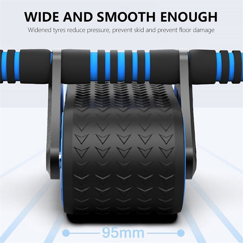 Webbased Double Wheel Abdominal Exerciser Women Men Automatic Rebound Ab Wheel Roller Waist Trainer Gym Sports Home Exercise Devices