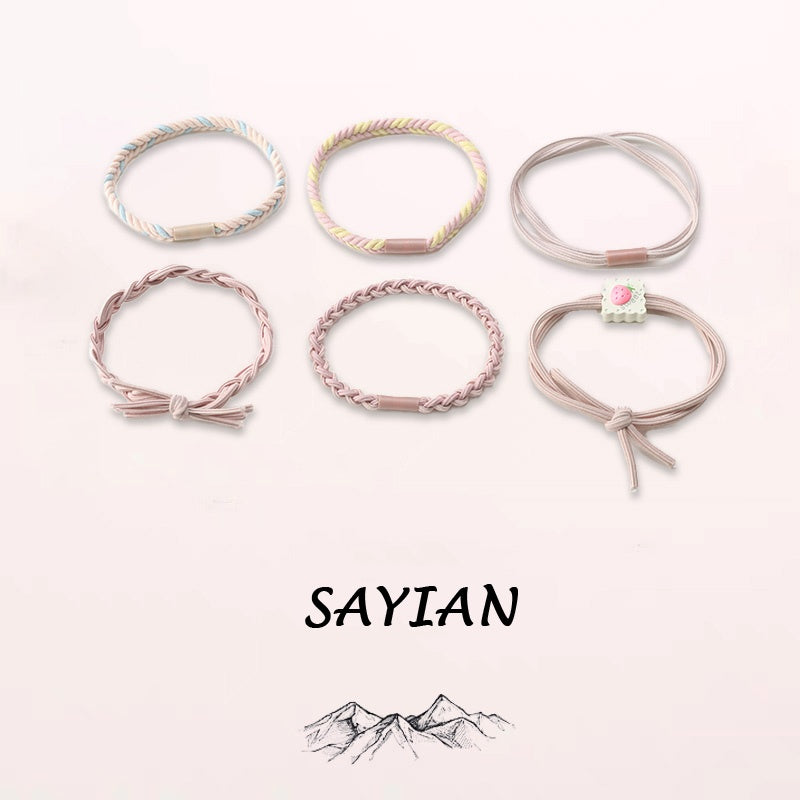 Web Based 6 Pcs Scrunchies - Soft, Stretchy, And Detachable Hair Ties For Ponytails, Hair Elastics, Spiral Hair Ring, And Cute Hair Accessories - Perfect For Girls And Women