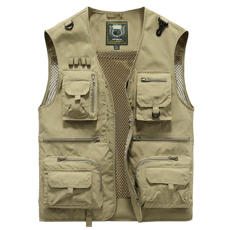 Webbased 14 Pockets Summer New Men US Tactical Hiking Fishing Vest Mens Photographer Waistcoat Mesh Cargo Sleeveless Jacket Tool Vest