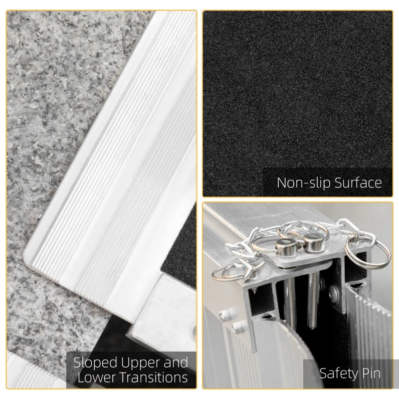 Web Based Skidproof Portable Wheelchair Ramp For Home, Steps, Doorways, Carpeted Foldable Handicap Ramp, Threshold Ramp