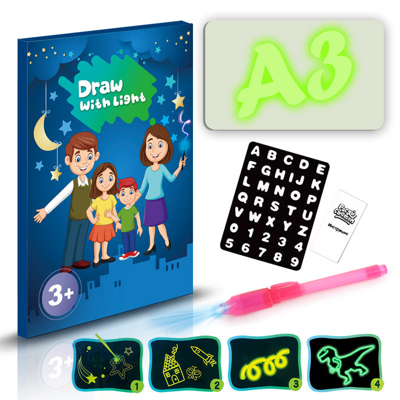 Web Based Educational Toy Drawing Pad 3D Magic 8 Light Effects Puzzle Board Sketchpad