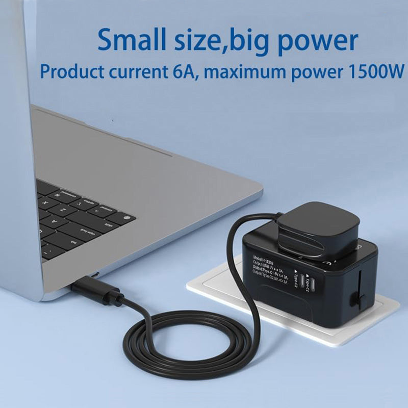 Web Based Travel Adapter Worldwide All In One International Power Adapter Universal Adapter Plug With 2.1A Dual USB Charging Ports For Asia Europe UK AUS And USA