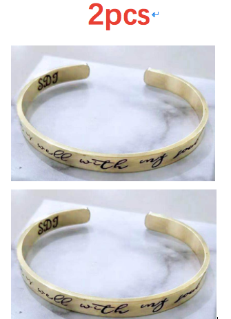 Web Based Mantra Bracelet With Quotes Stainless Steel Cuff Inspirational Jewelry Graduation Gift