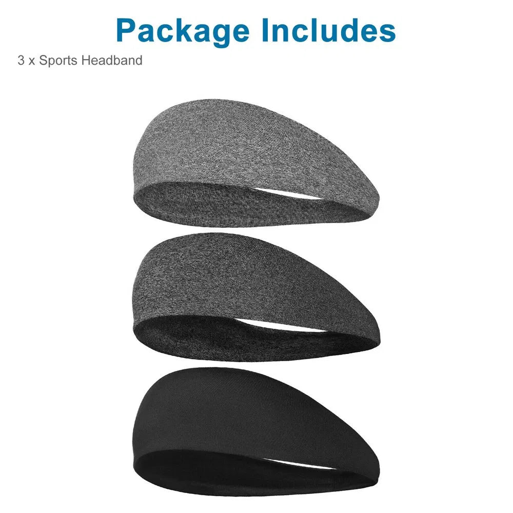 Web Based 3x Mens Women Sweat Sweatband Headband Stretch Sports Head Band Yoga Gym Running