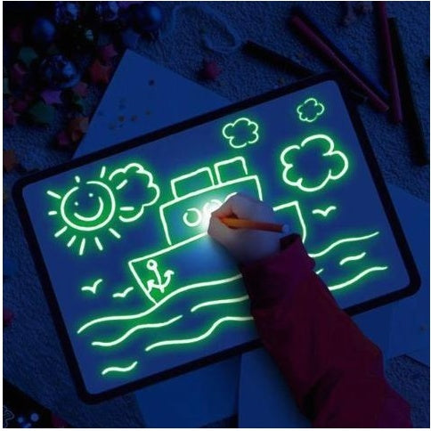 Web Based Educational Toy Drawing Pad 3D Magic 8 Light Effects Puzzle Board Sketchpad