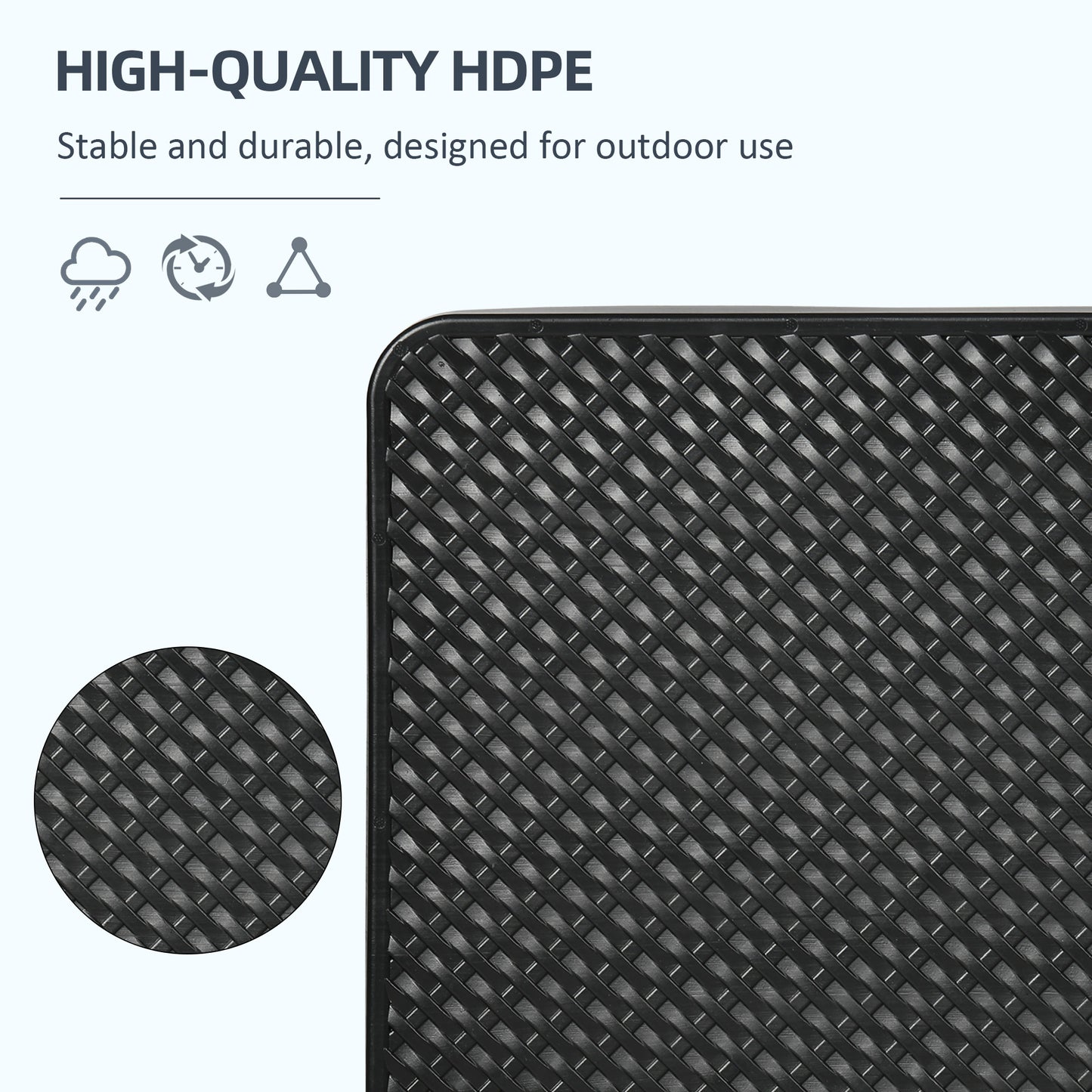 Web Based 4PCs 175lb Cantilever Patio Umbrella Base Weights, HDPE Water and Sand Filled Umbrella Weights, Black