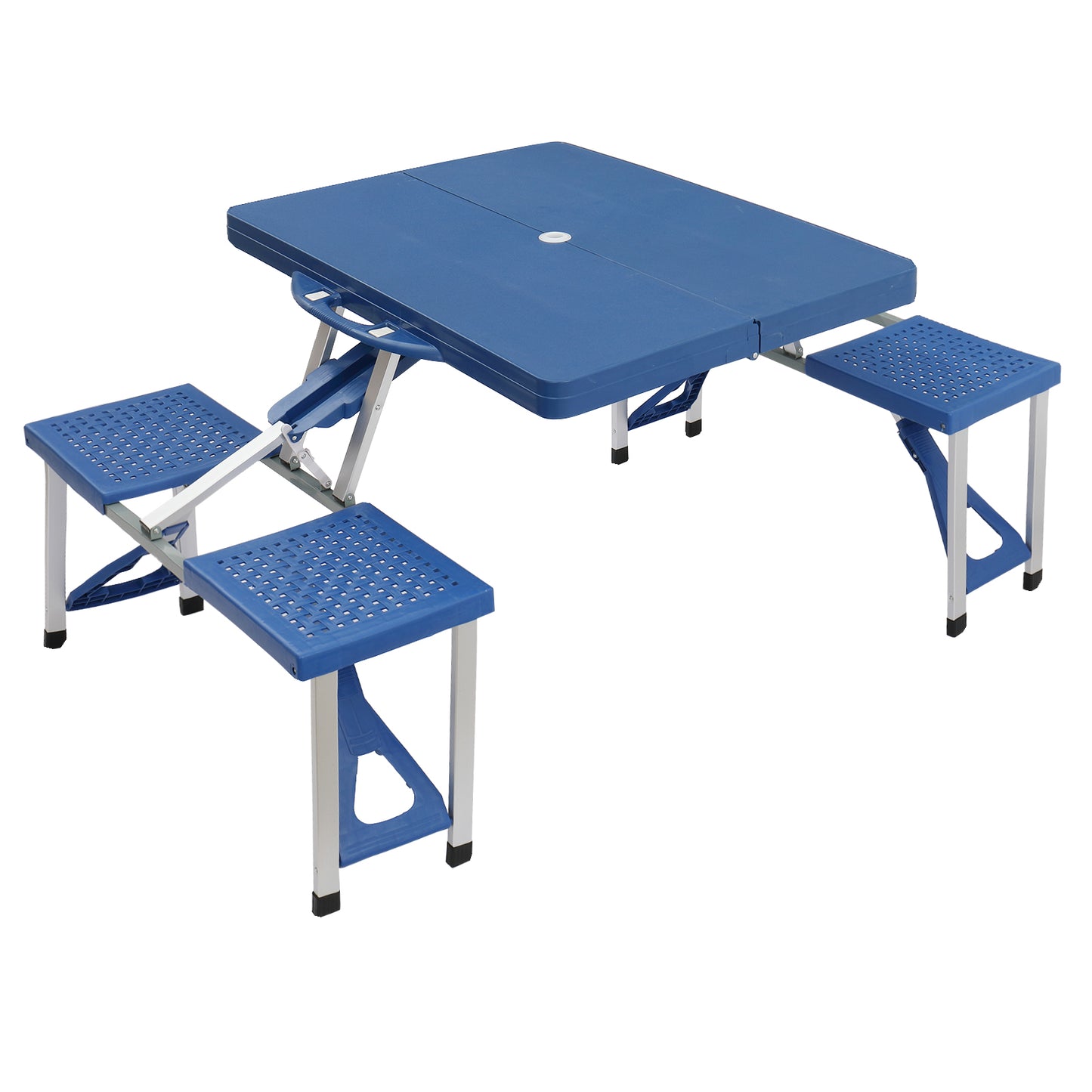 Web Based 135.5x83x65.5cm Plastic Tables And Chairs 50kg Blue Camping Tables And Chairs