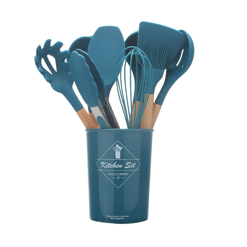 Web Based Silicone Kitchenware With Wooden Handle