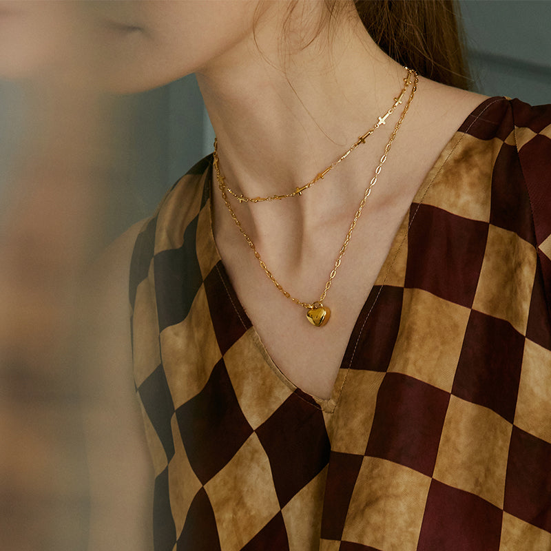 Web Based Women's Double Layered Snake Bone Necklace Cool Style High-end