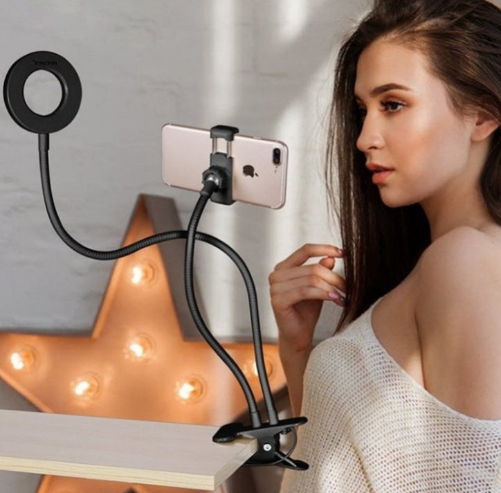 Web Based LED Selfie Ring Light for Live Adjustable Makeup Light-8cm Stand