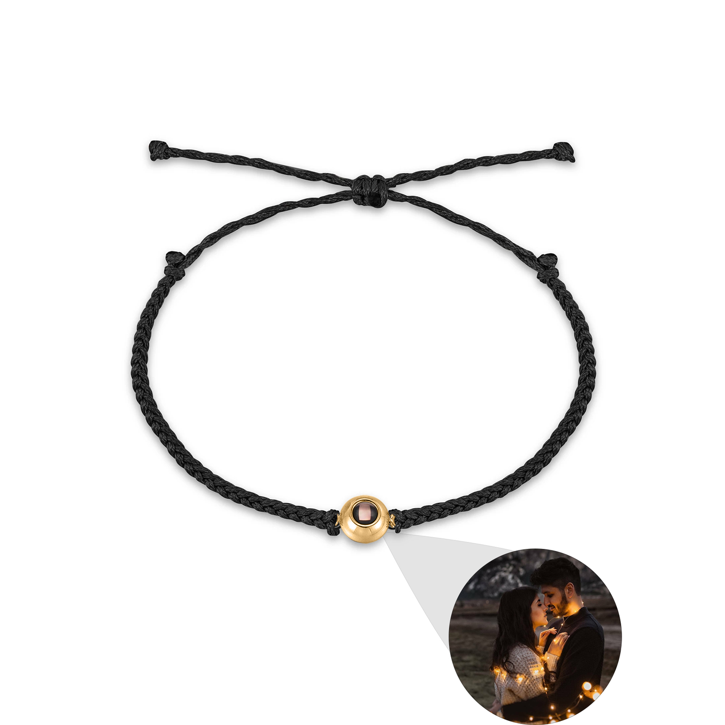 Web Based Creative Customized Color Photo Projection Bracelet Hand Woven Lovers Personality Jewelry For Men And Women Valentine's Day Gift